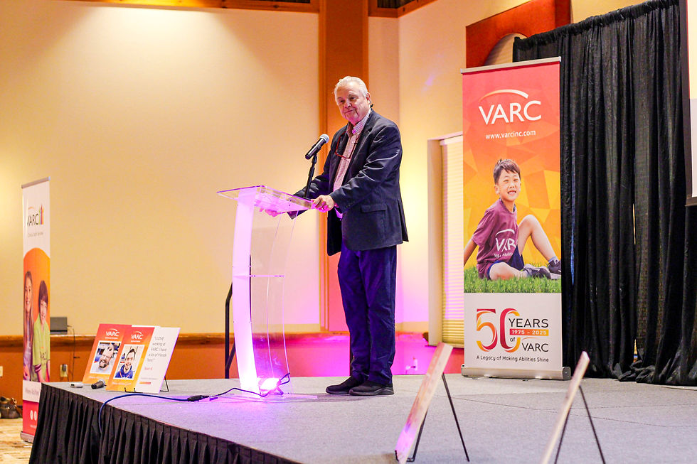 Tom Thibodeau graced the stage at the VARC 2025 All-Employee Retreat in honor of its 50th year.
