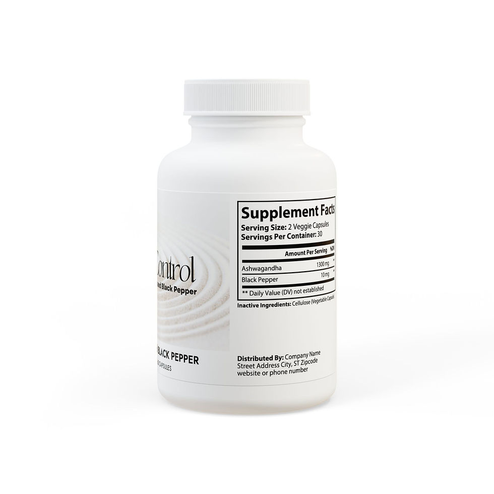 Thumbnail: ZenControl - Ashwagandha and Black Pepper Supplement (60 capsules)
