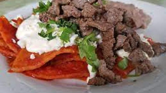 Chilaquiles con Bistec