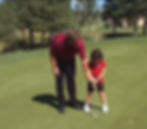 Young child practicing a golf swing outdoors at Klubs4Kids, a youth golf training and mentorship program fostering skill development, confidence, and teamwork.