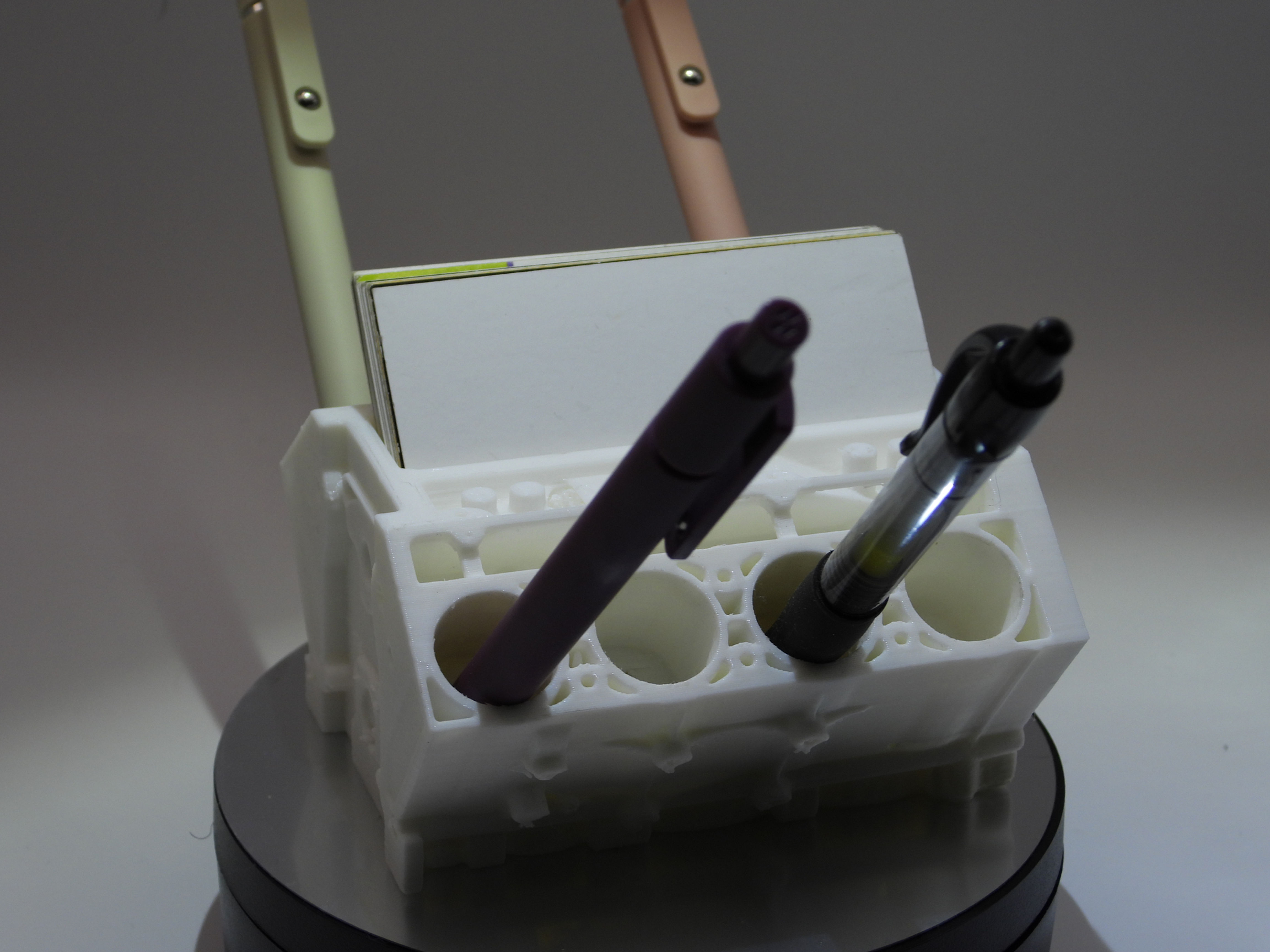 Z71 Corvette Engine Pen & Business Card Holder