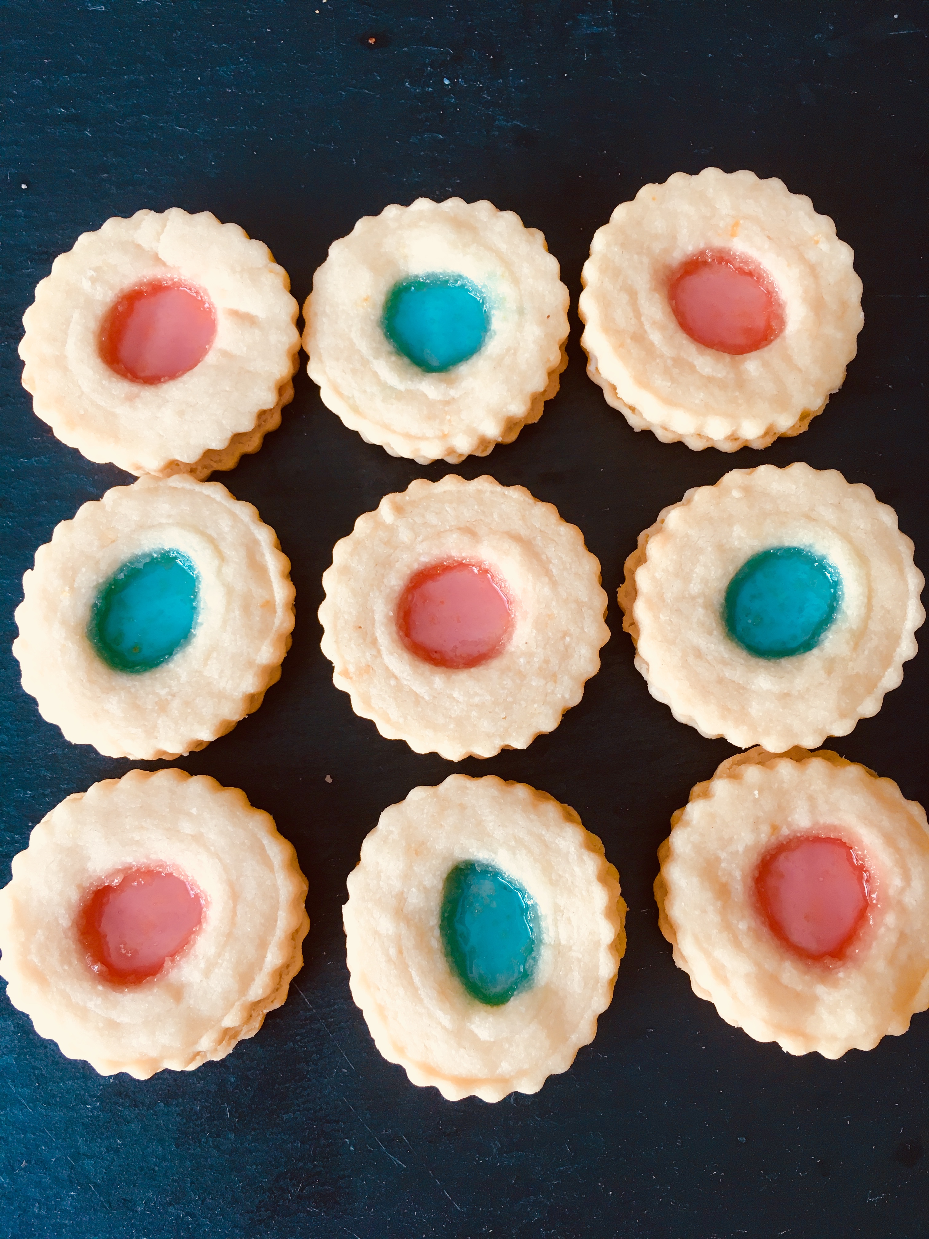 Lemon Cream Stained Glass Cookies