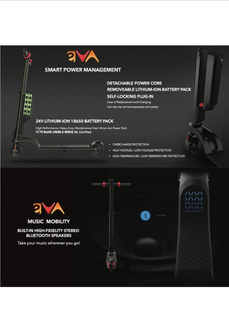 Thumbnail: eVA XS Compact Quadruple Folding Adult Electric Back-Pack Scooter