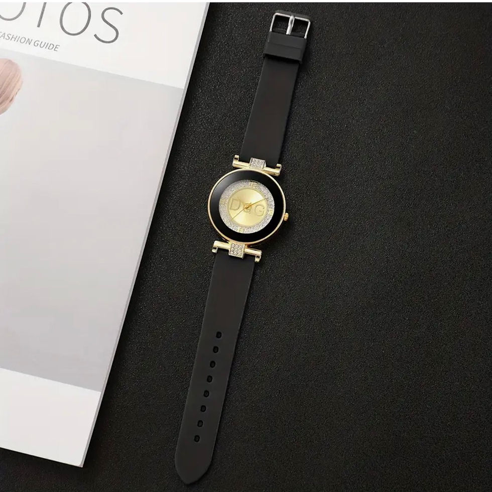 الصورة المصغرة: ساعة يد نسائية براقة، رياضية بمينا رقم، تعمل بحركة كوارتز، ذات تصميم دائري