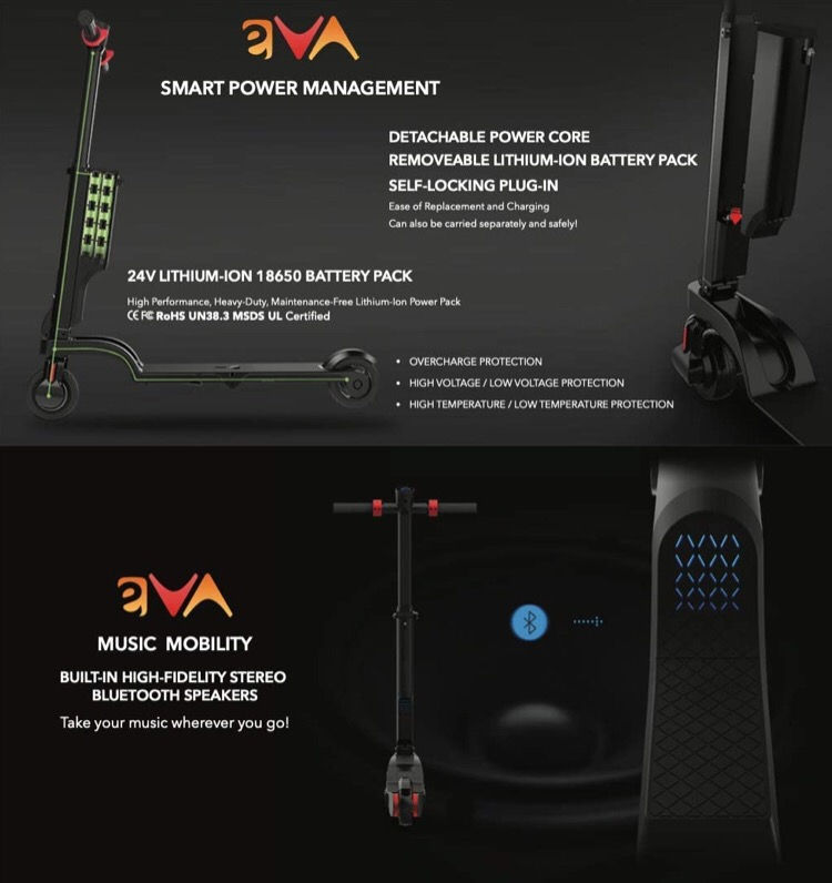 الصورة المصغرة: EFA XS سكوتر كهربائي صغير قابل للطي | 250 واط | حزمة بطارية قابلة للإزالة |