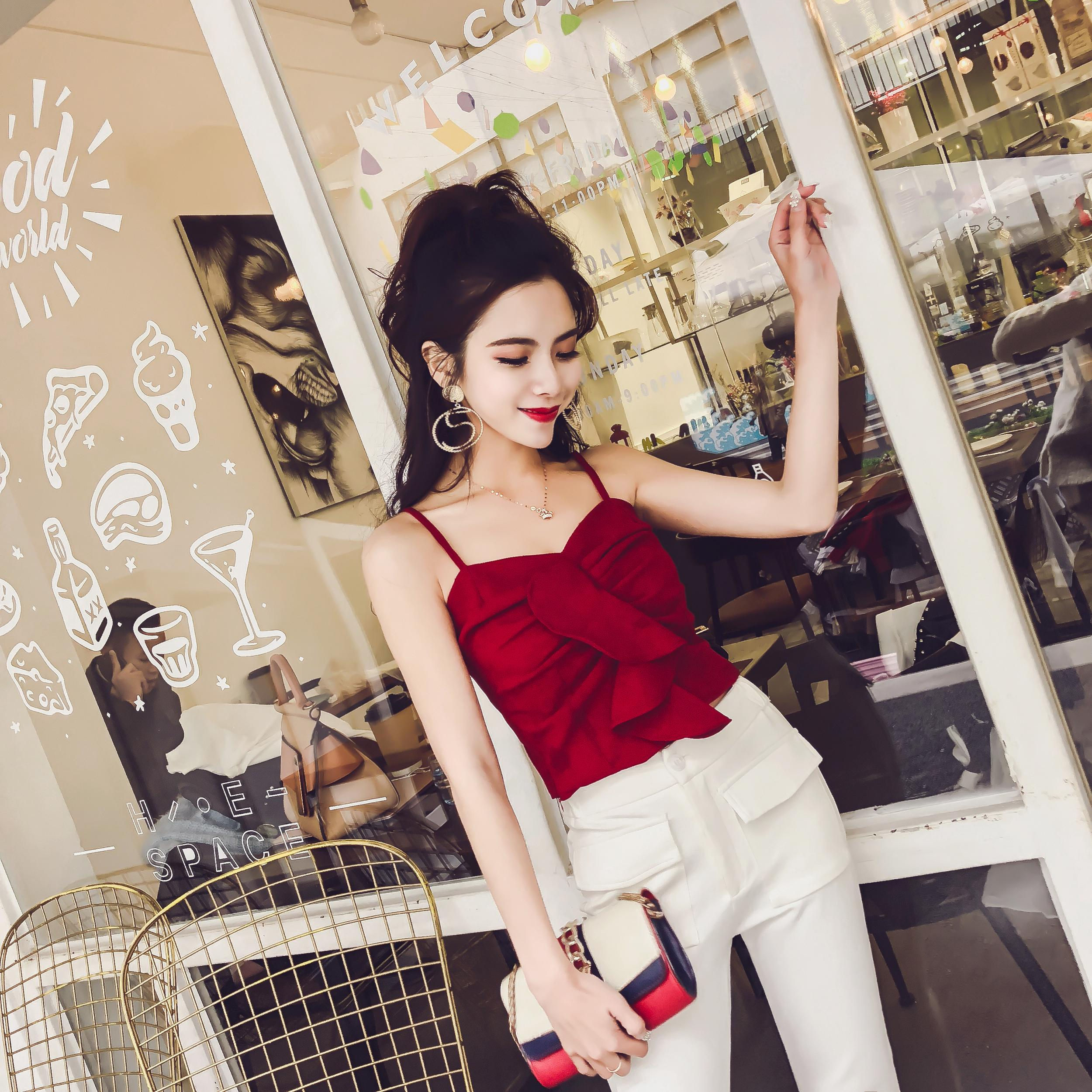 Strappy Top with Ruffles