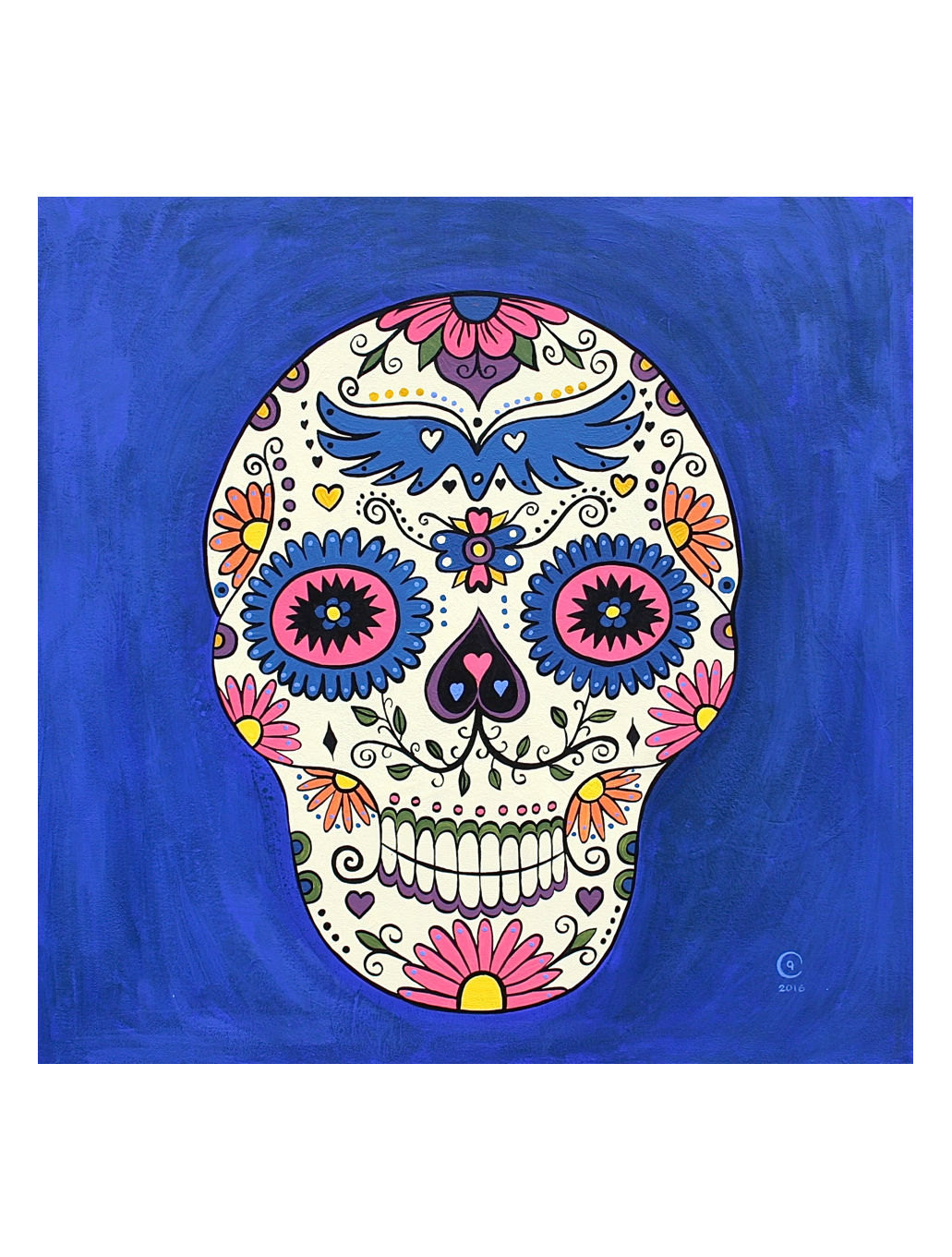 Sugar Skull Wings Art Print