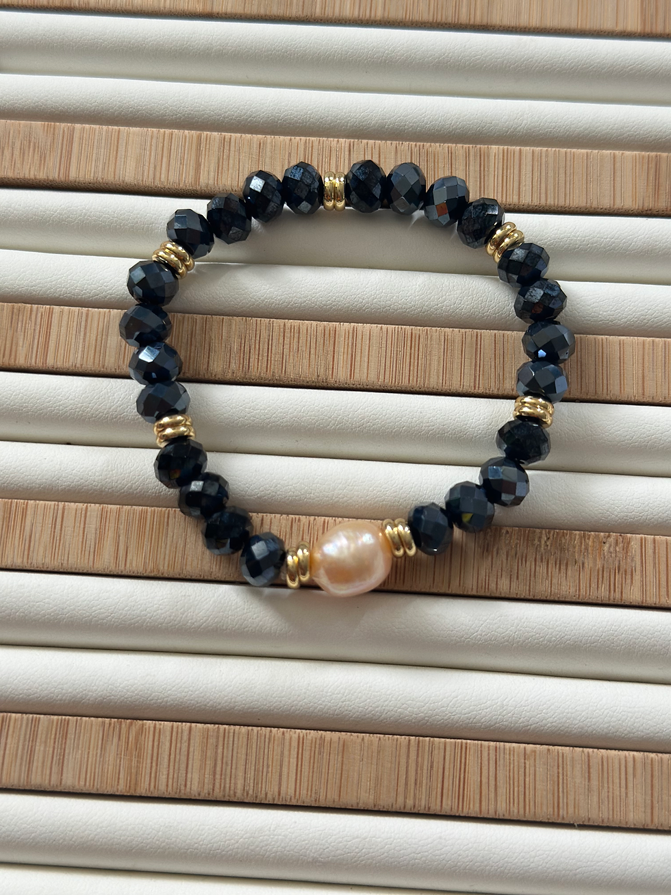 Thumbnail: Stretchy Crystal Pearl  Bracelets