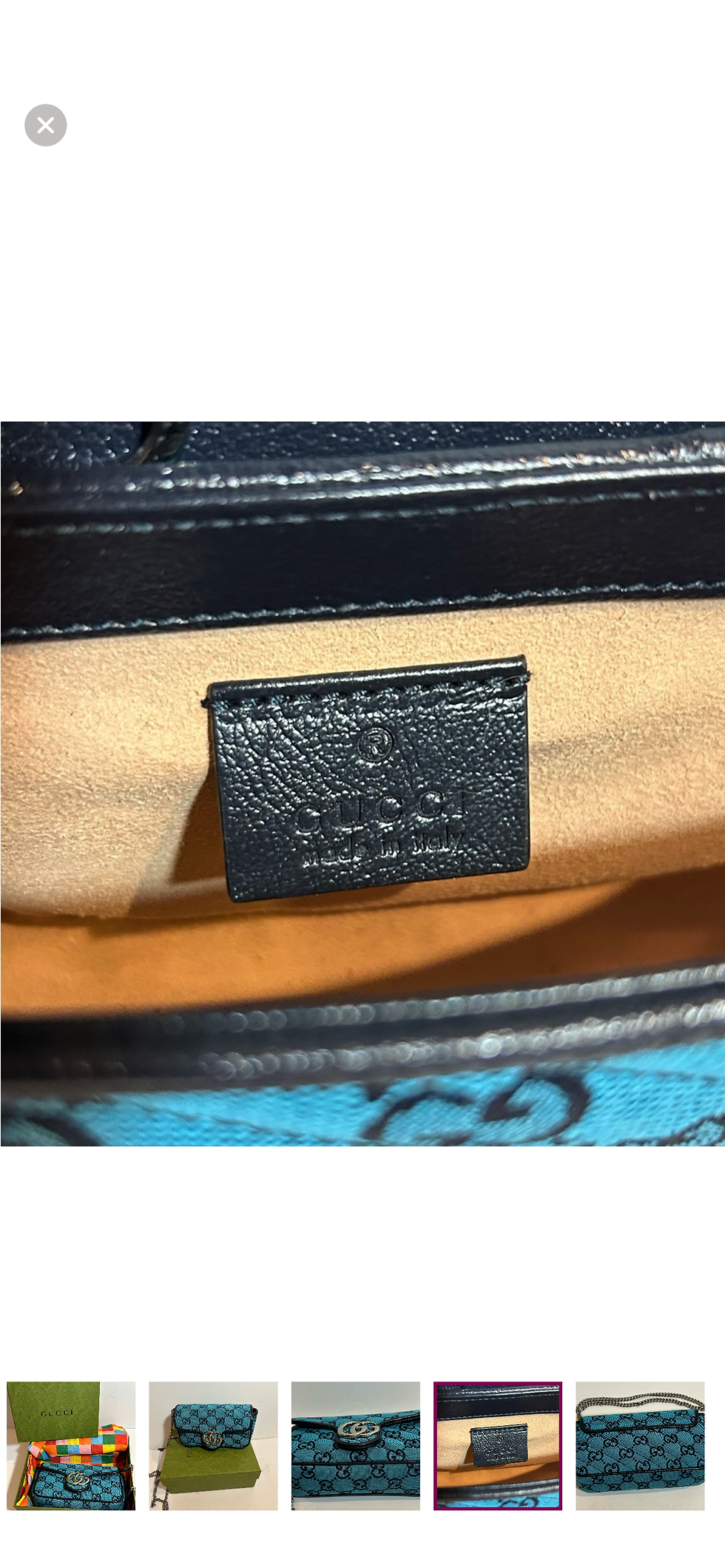 Thumbnail: Gucci Canvas Super Mini Bag New in Box 