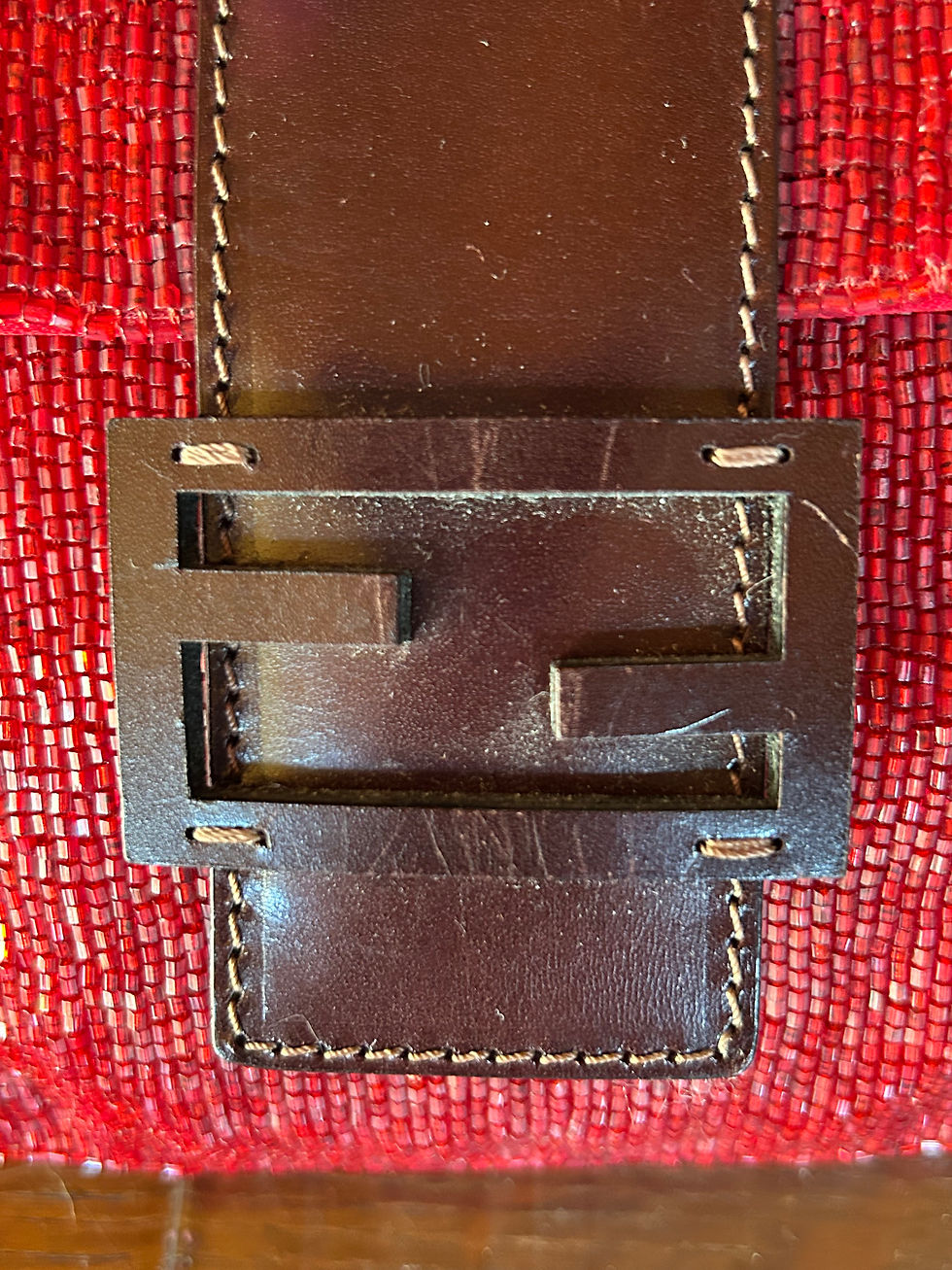 Thumbnail: Vintage Fendi Beaded Baguette Bag New Authenticity Certificate 
