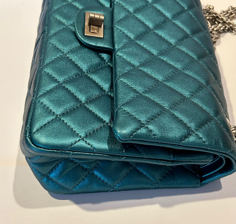 Thumbnail: Vintage Chanel Satin Metallic Bag