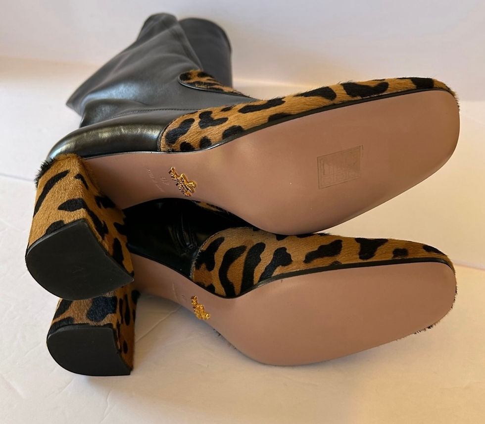 Thumbnail: Prada Pony Hair Lambskin Boots New in Box  SOLD
