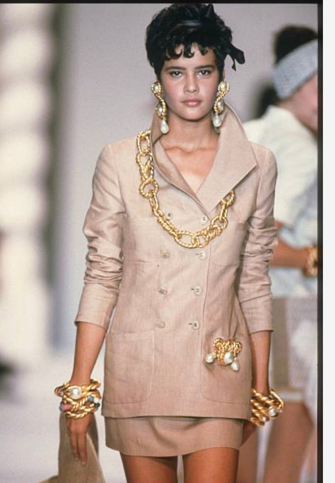 Vintage Chanel FR 38 Linen Suit N w/o Tags