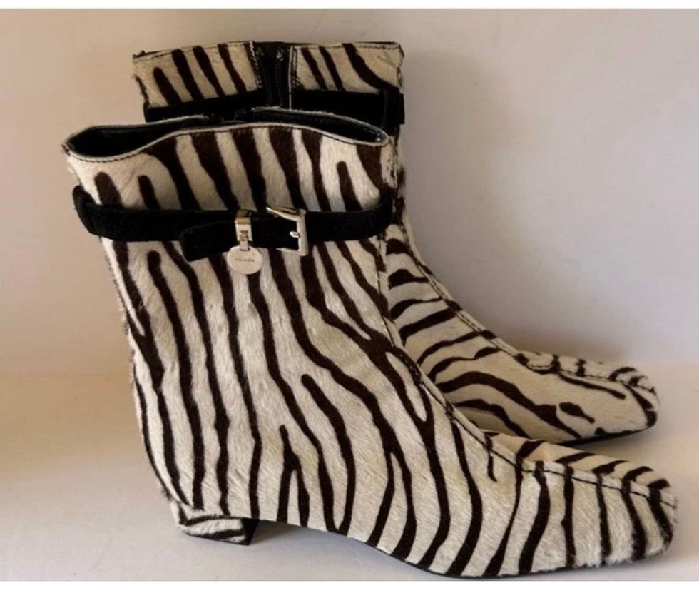 Thumbnail: Rare Vintage 1990s Prada Pony Boots EU 39.5