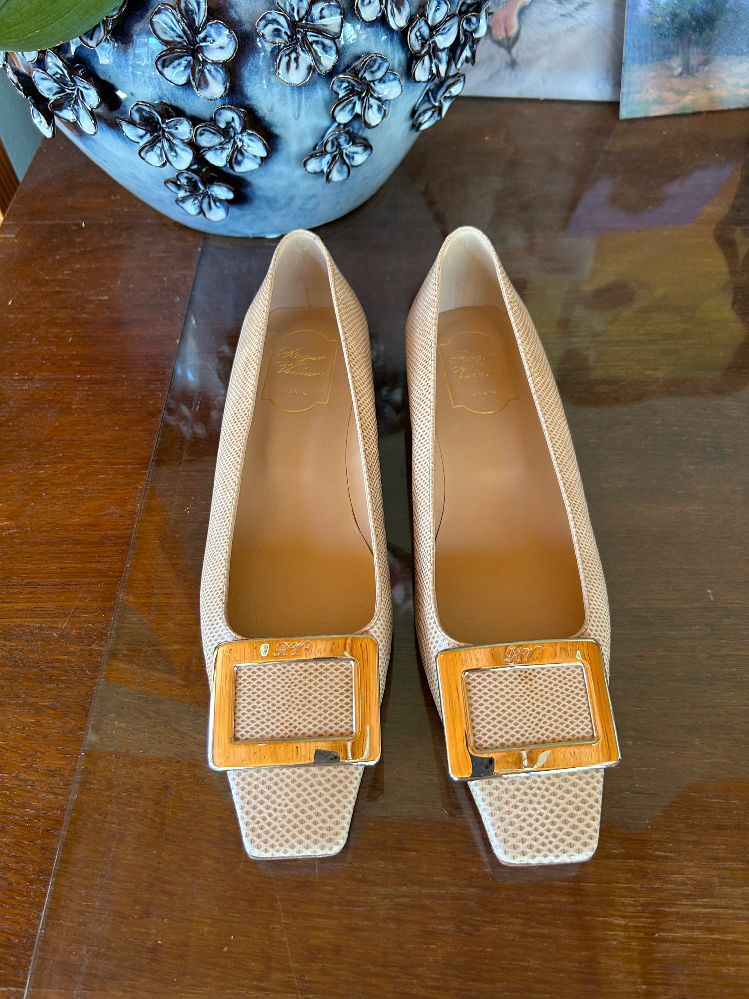 Rare Roger Vivier Lizard Pumps EU 39.5