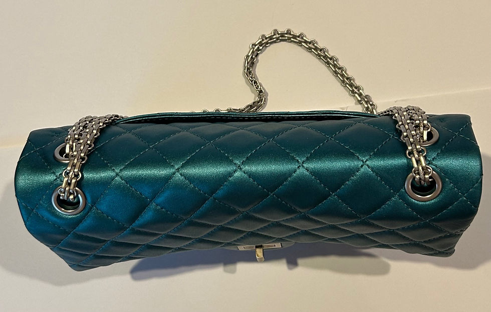 Thumbnail: Vintage Chanel Satin Metallic Bag
