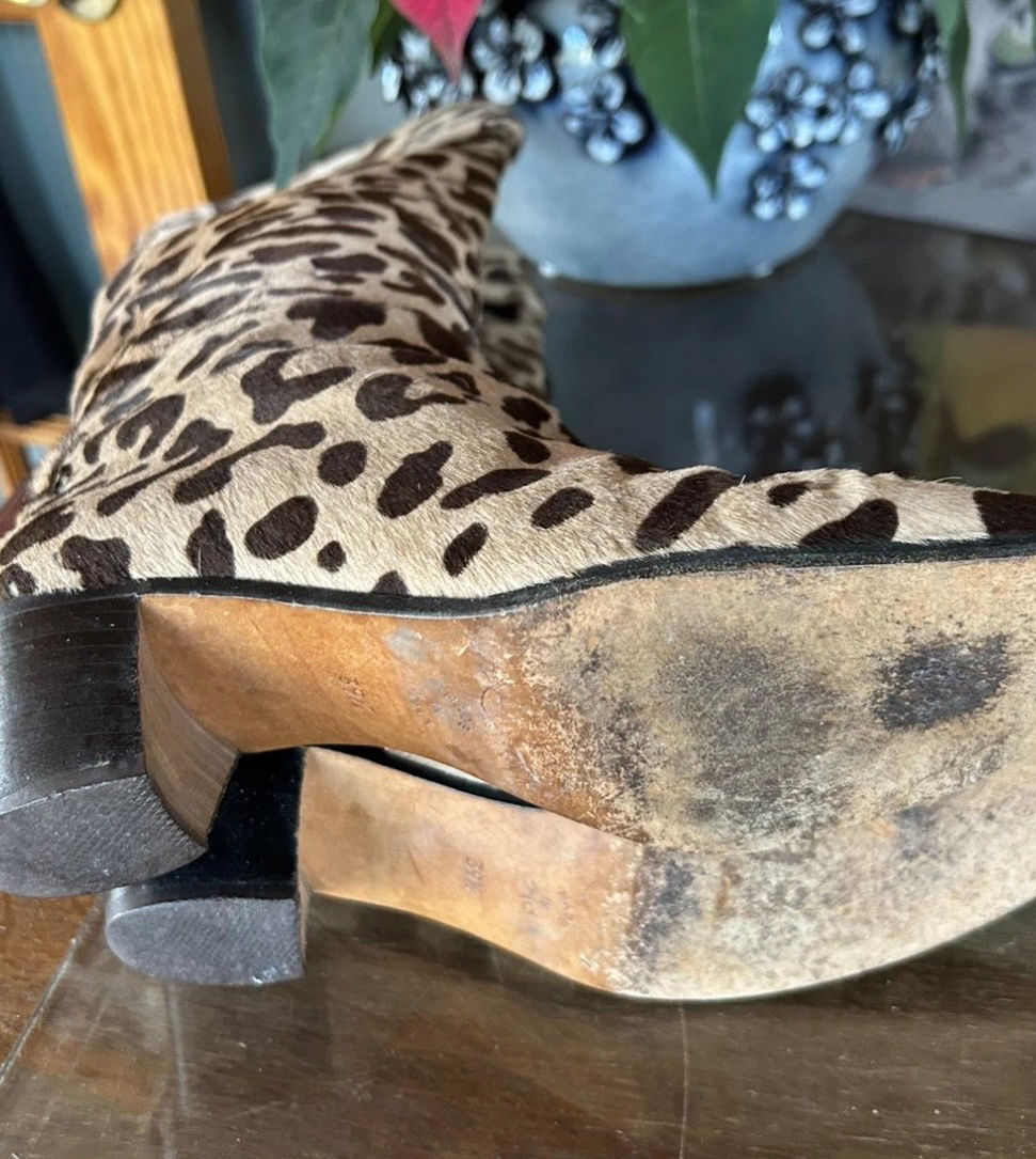 Thumbnail: Rare Vintage Chanel Pony Hair Boots EU 39.5
