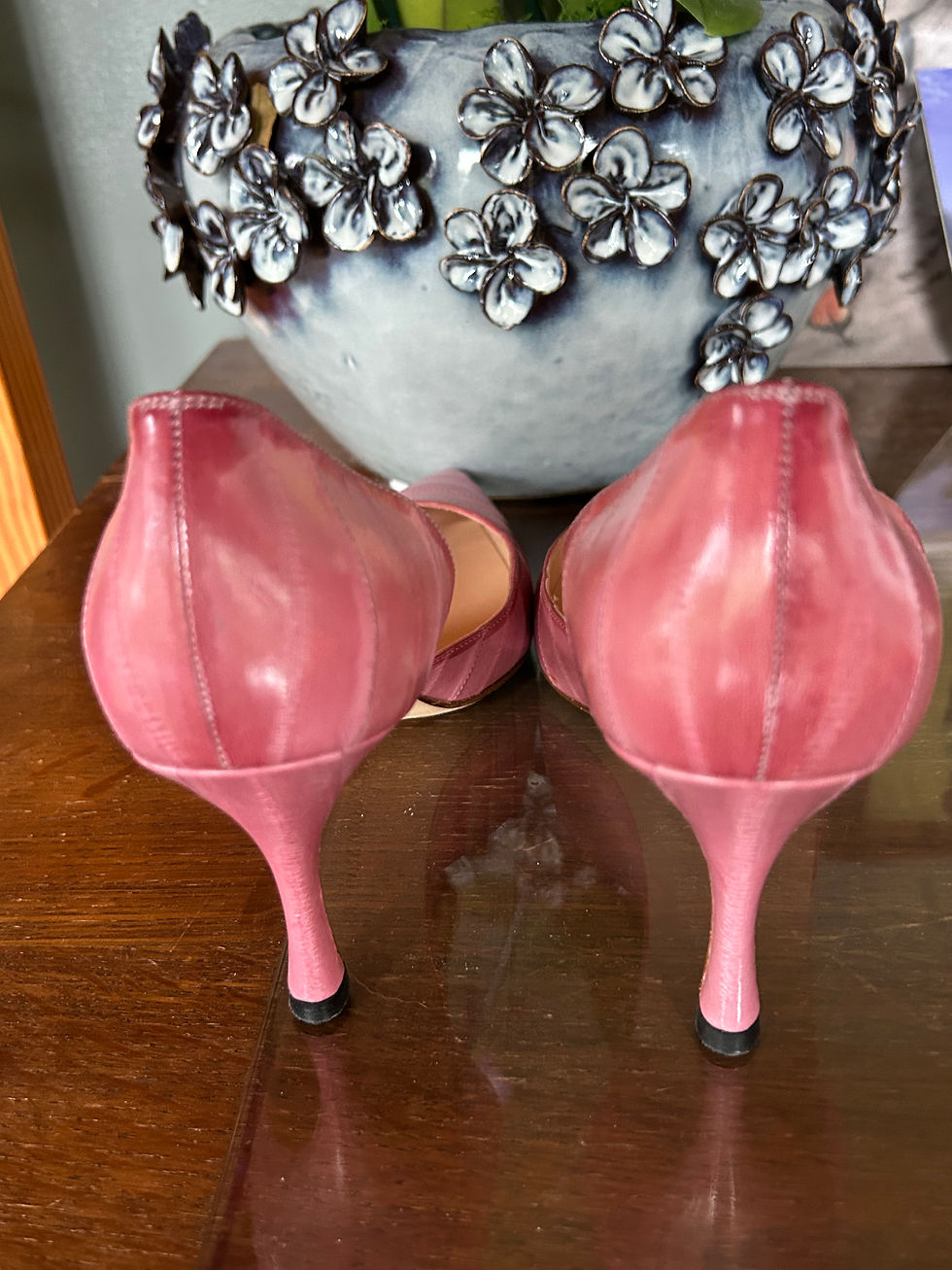 Thumbnail: Rare Manolo Blahnik Eel Skin Heels 
