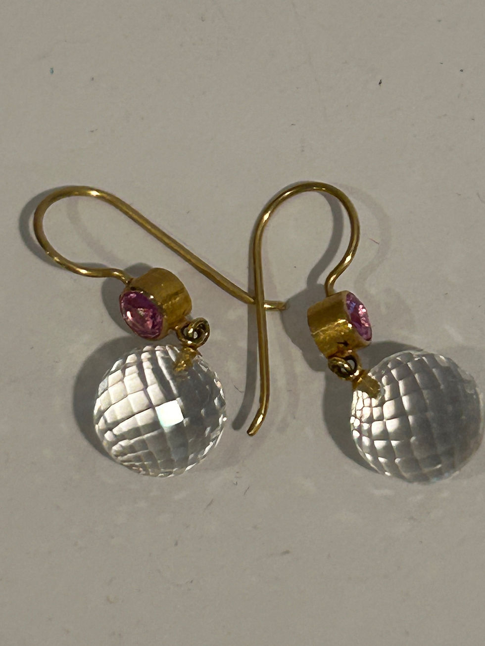 Thumbnail: ❌ SOLD Vintage Mallary Marks Sapphire Quartz Earrings 
