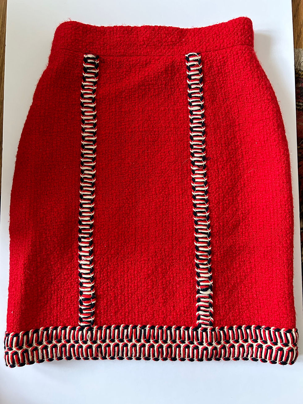 Thumbnail:  Vintage Chanel Red Boucle Jacket/Skirt SOLD