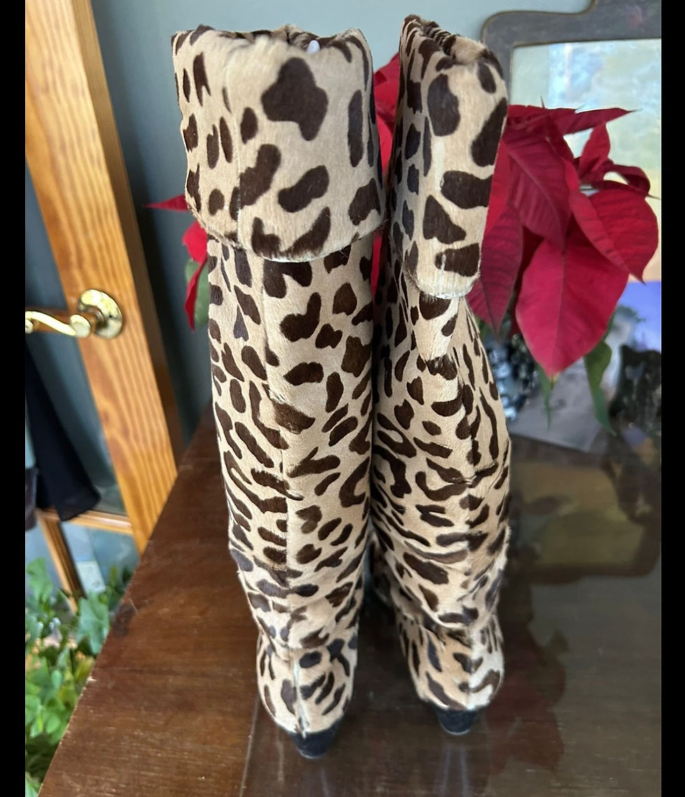 Thumbnail: Rare Vintage Chanel Pony Hair Boots EU 39.5