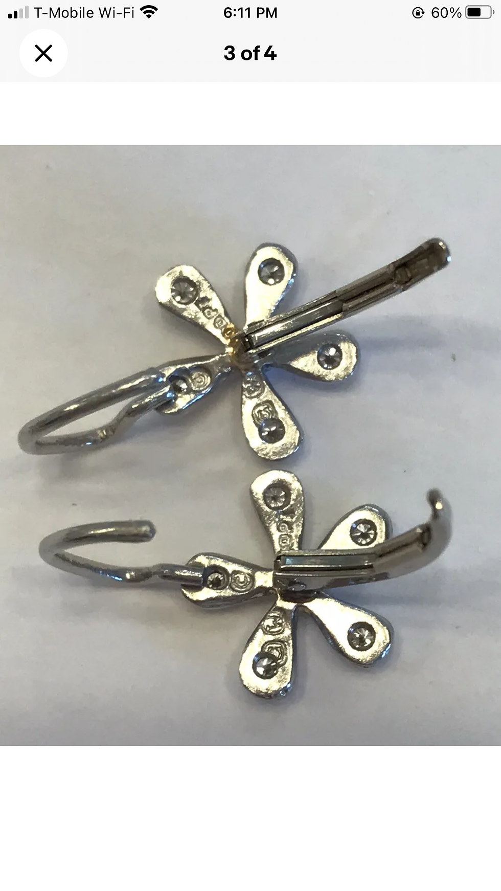 Thumbnail: ❌Sold Cathy Waterman Platinum Diamond  Earrings SOLD 