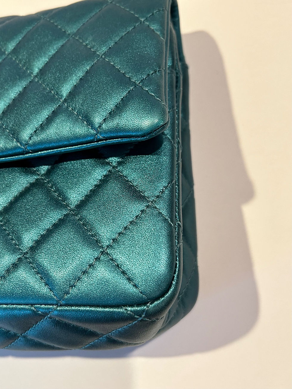 Thumbnail: Vintage Chanel Satin Metallic Bag