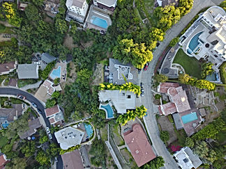Vista aérea de um Suburb