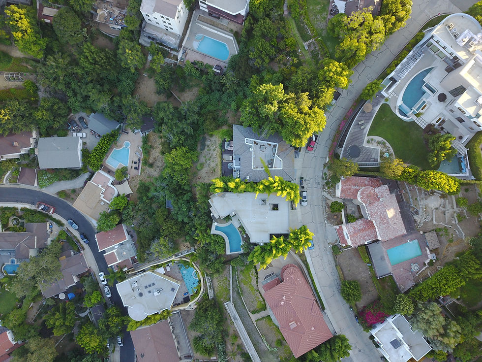 Aerial View Neighborhood