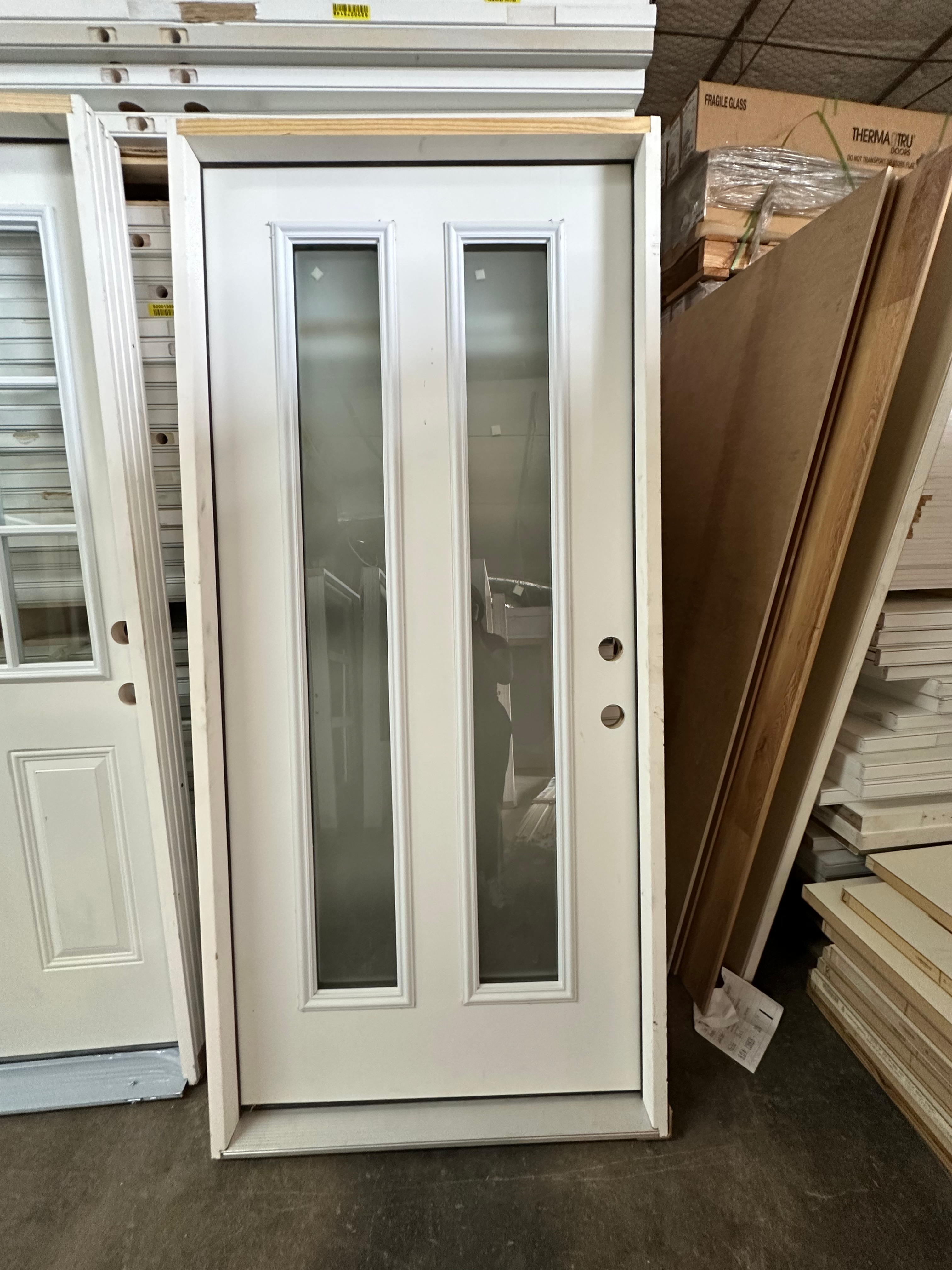 Exterior 36x80 2 panel door with frame