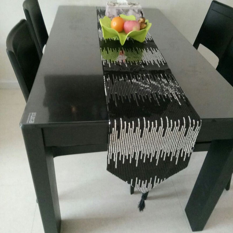 Thumbnail: Sequin black table runners