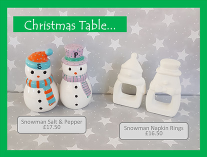 Christmas - Tableware - Snowman Salt & P