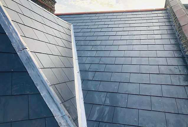 Close up view of a new tiled roof. O'Briens Roofing