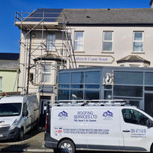 Alpine Roofing Services working on Kilcolgan Coast Hotel roof