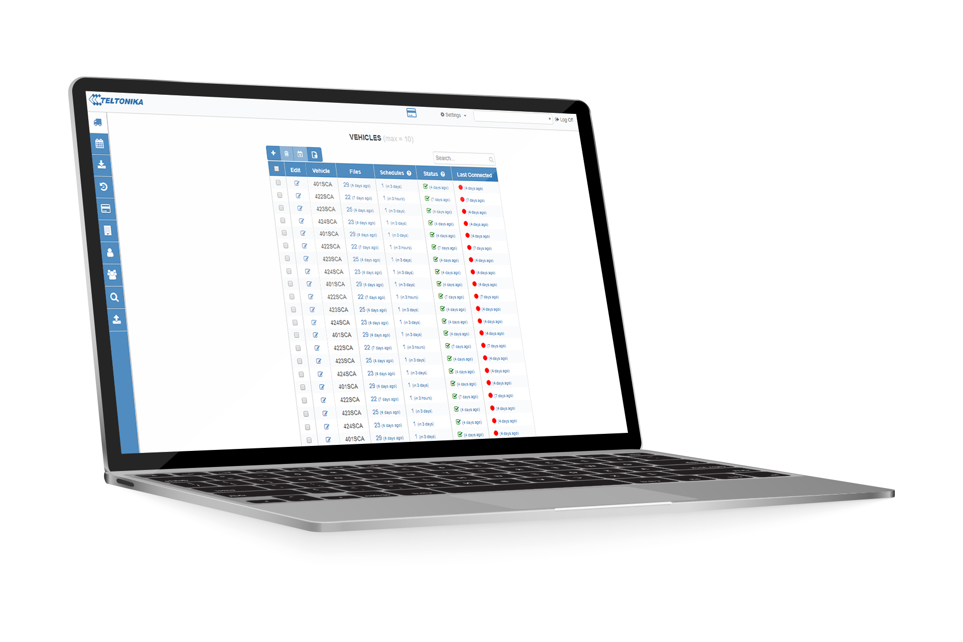 Tachograph files remotely