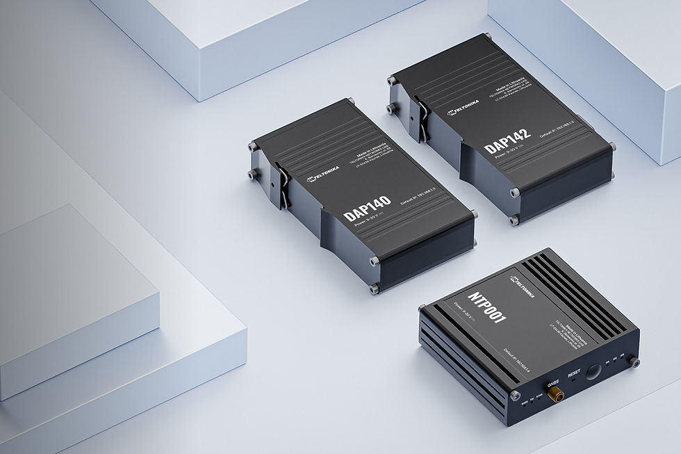 Join this Teltonika webinar and learn about the new DAP140 and DAP142 industrial access points and NTP001 NTP server.