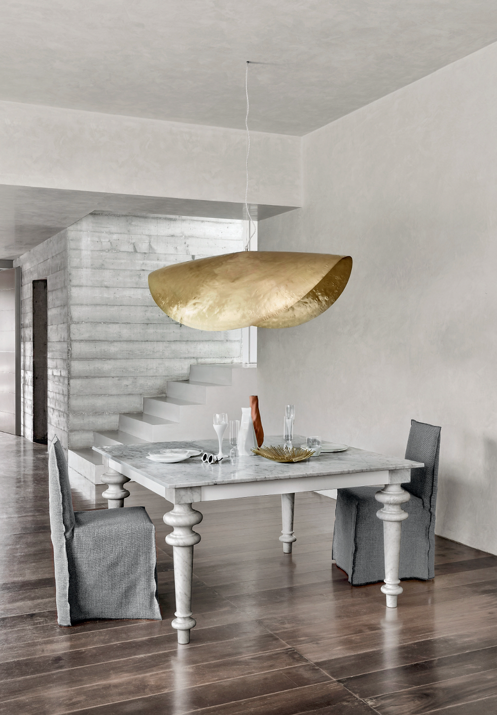 Miniature : Suspension Brass 96 or métal / L 120 cm