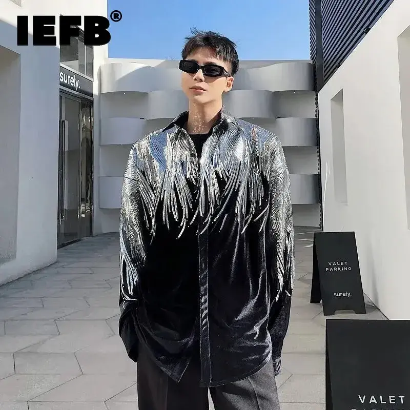 IEFB Summer Embroidery Sequin Velvet Fashionable
