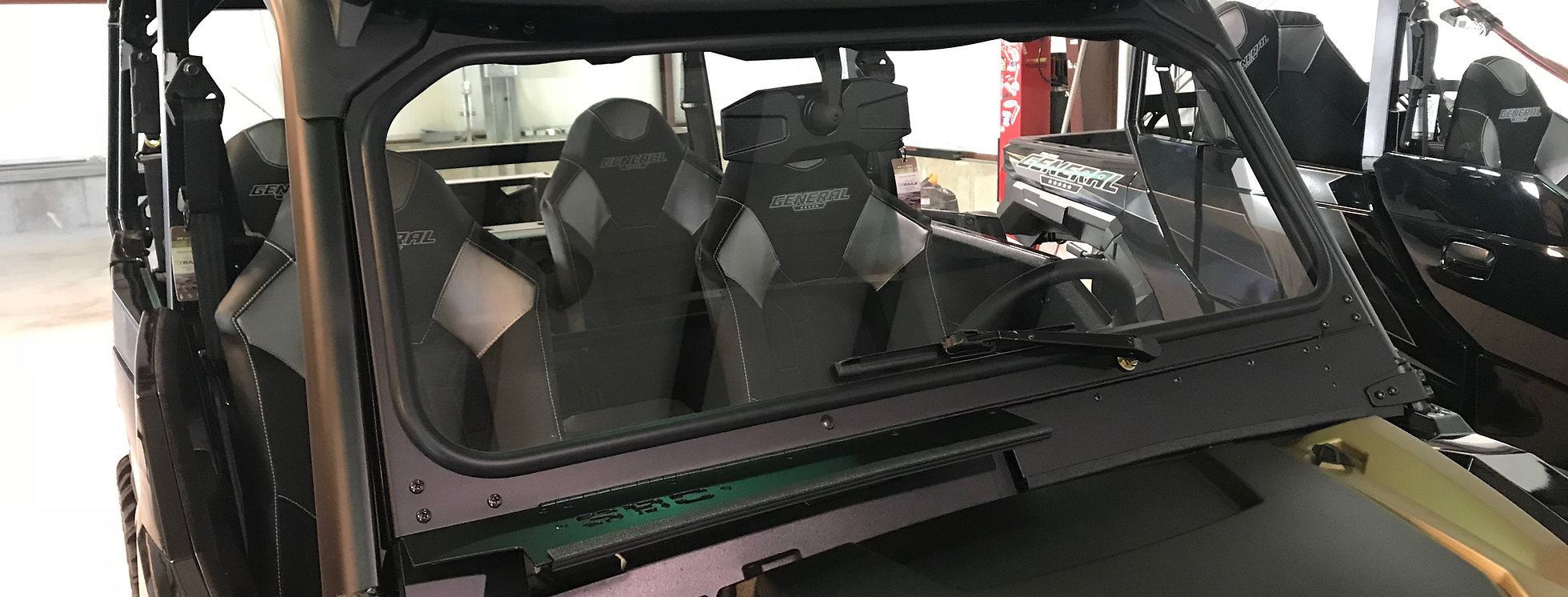 Polaris General windshield with wiper sidebycustoms