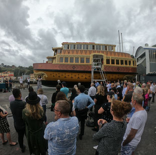 Pacific Island Womens Artwork applied to Radar (Haiveta) Ferry at Noakes Sydney