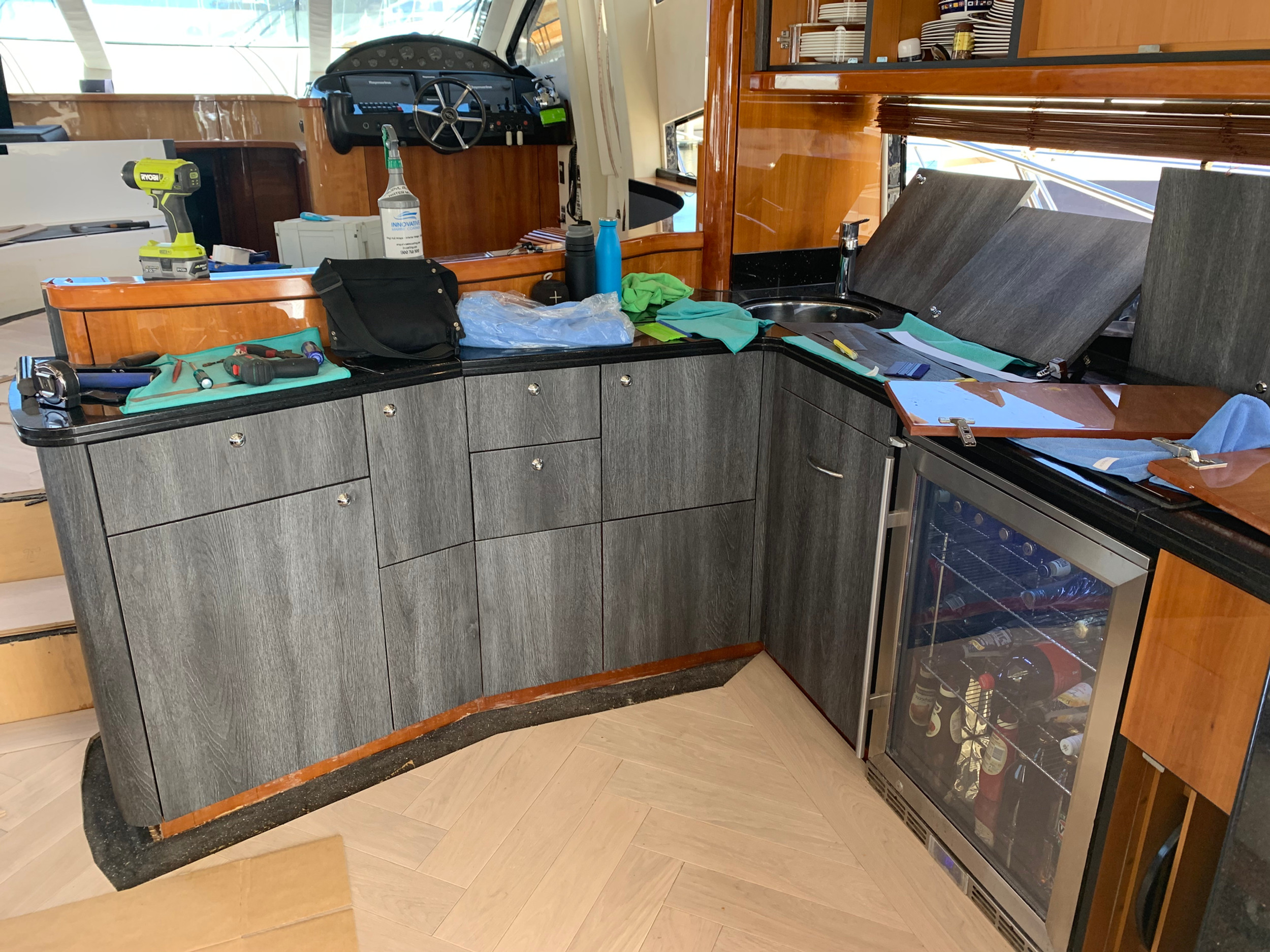 Innovative Wraps Boat Interior Designer Wraps Wood grains, stone