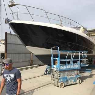 Vinyl Boat Wrap - Cruiser Yacht 560 Express in Gloss Black