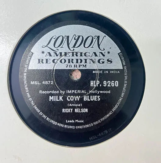 Milk Cow Blues- 78 RPM Shellac 10" record -English Songs -London HLP9260