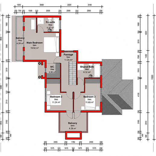 First Floor plan new house in Pretoria East
