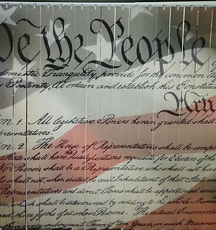American Flag With U.S Constitution Custom Window Blinds