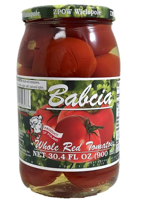 BABCIA WHOLE RED TOMATOES 30oz  *6 PACK*