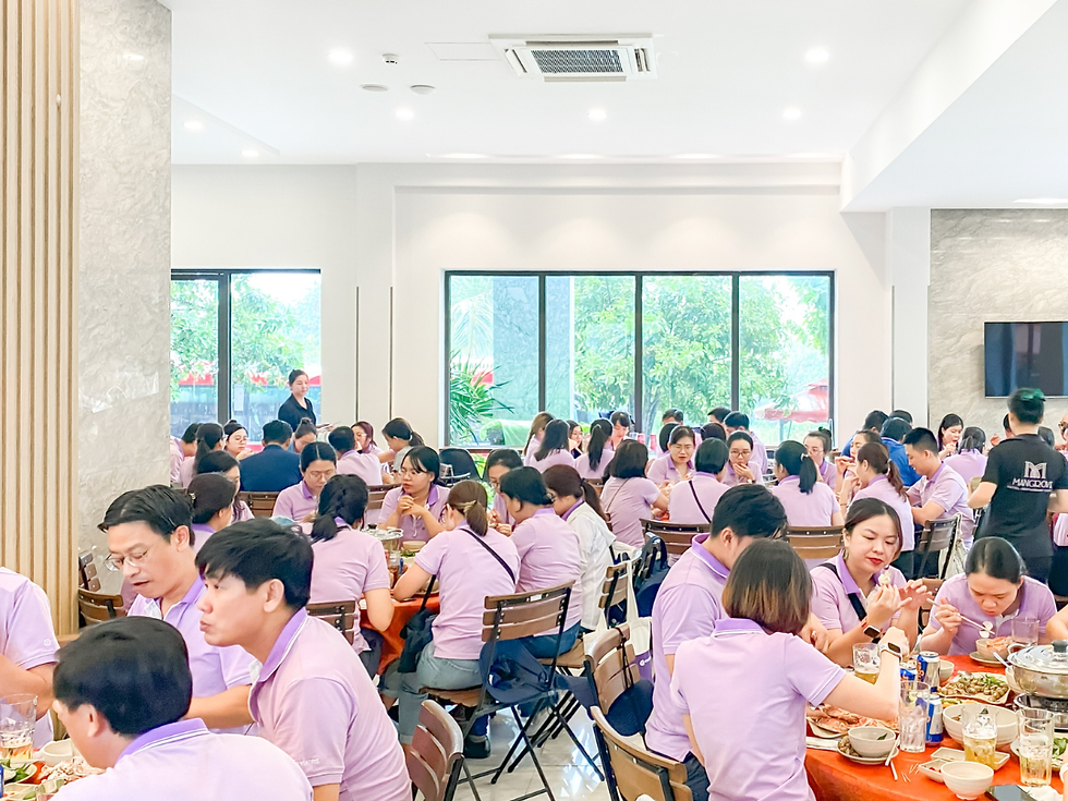 Không gian nhà hàng tại Mangrove Hotel có thể đáp ứng đa dạng quy mô tiệc
