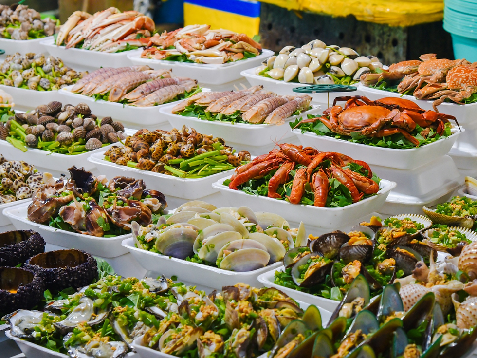 Hải sản Cần Giờ nổi tiếng về độ đa dạng, chắc thịt và ngọt thanh