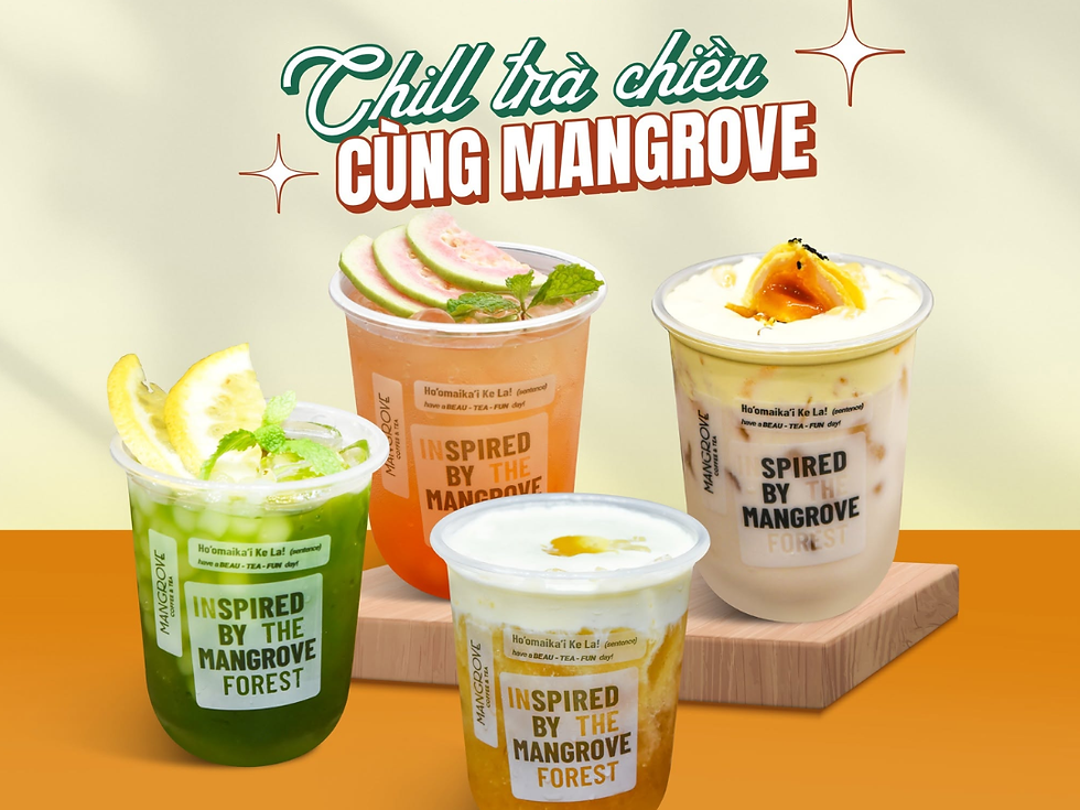 Mangrove Coffee & Tea đã có mặt trên ứng dụng giao hàng GrabFood và ShopeeFood