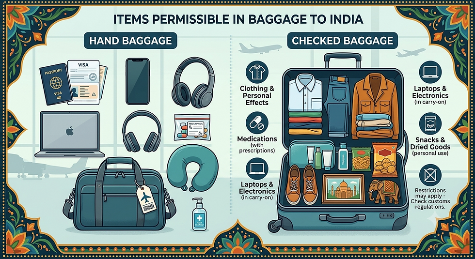 What Can You Bring With You in Your Baggage to India?